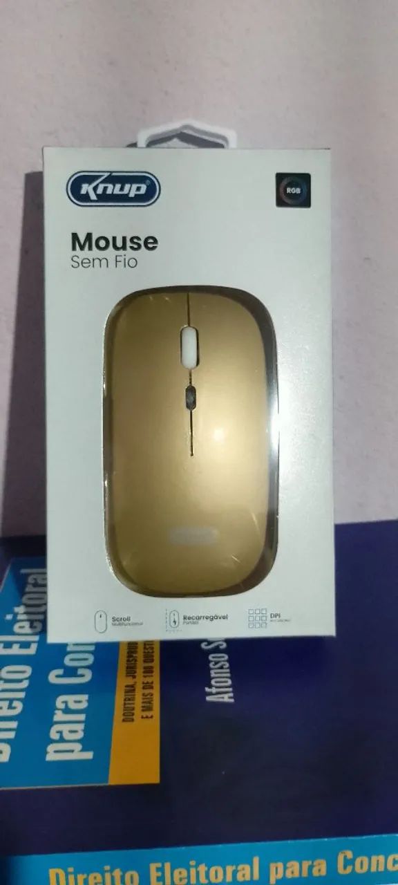 Mouse Sem Fio Recarregável RGB 800/1200/1600 DPI - Foto 3