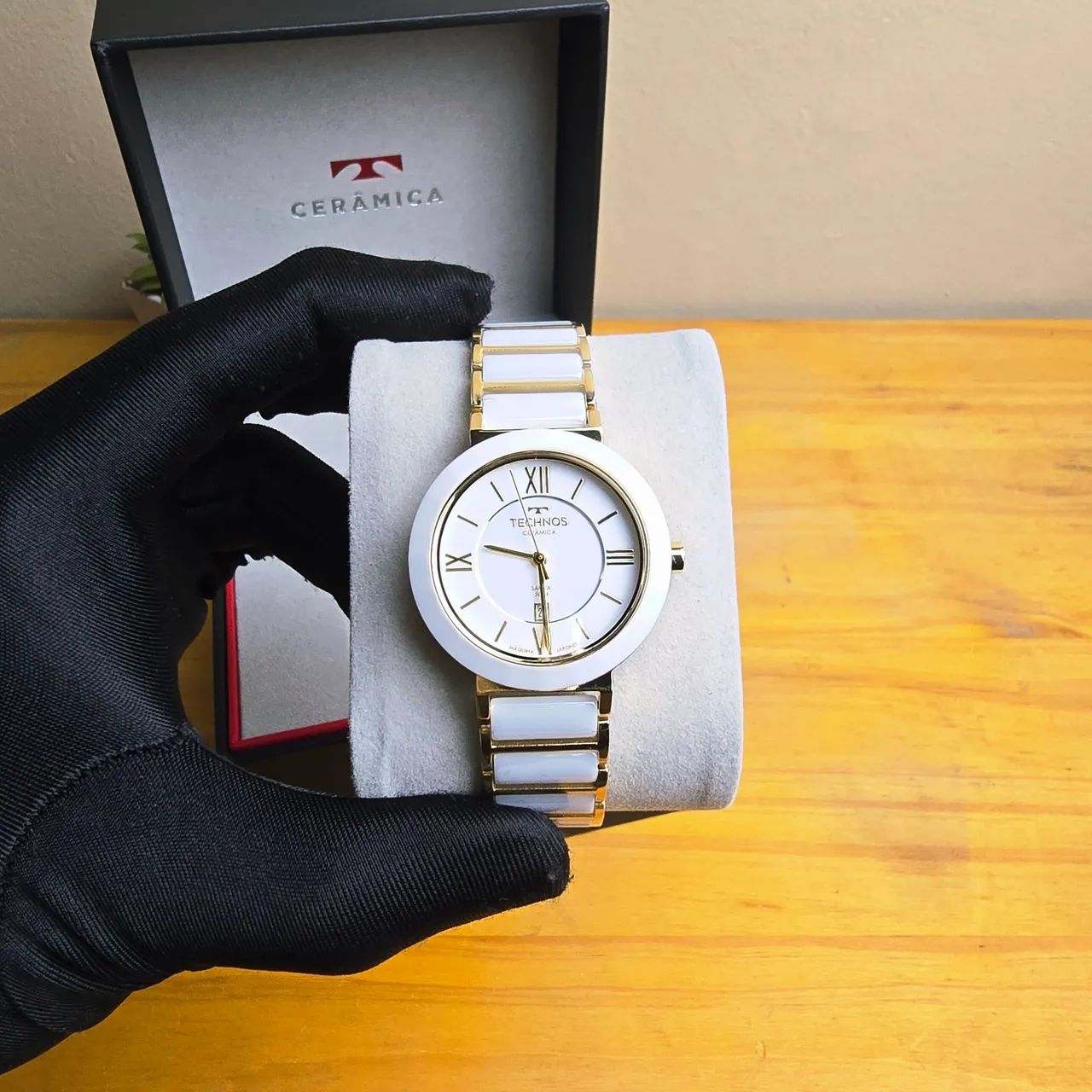 Relógio Technos Cerâmica 34mm branco  - Foto 2