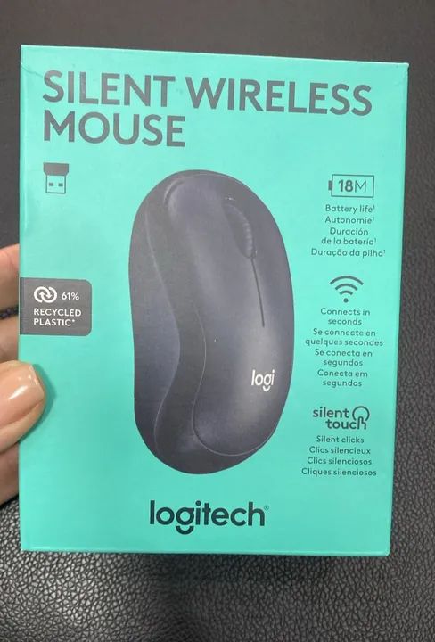 Mouse Sem Fio Logitech M220 Silent - Silencioso, Compacto e Eficiente Loja Coimbra Entrega - Foto 4