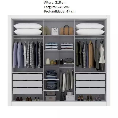 Guarda Roupa Casal 6 Portas 6 Gavetas Cannes Novo Direto da Fabrica Varios Modelos - Foto 2