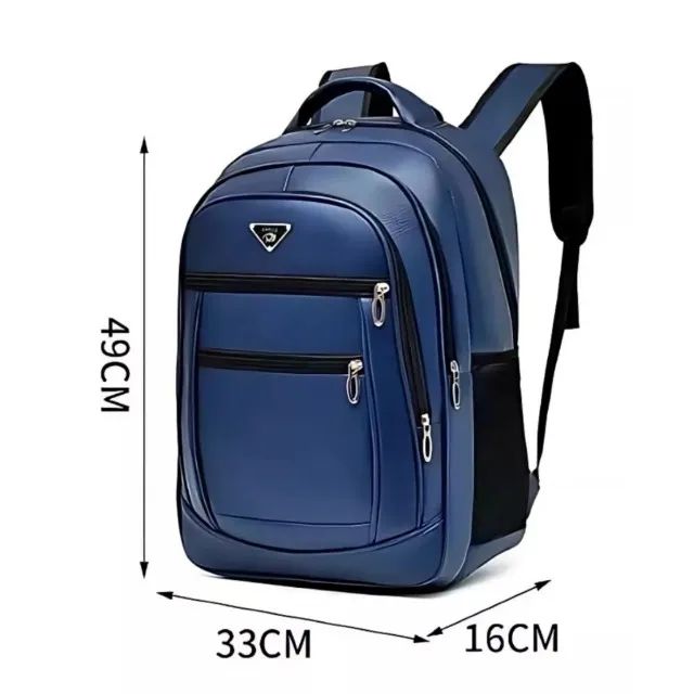 Mochila Masculina Couro Resistente Impermeável Reforçada - Foto 4