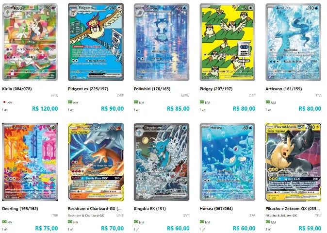 Cartas Pokémon originais / NM / DUVIDAS DM-PV