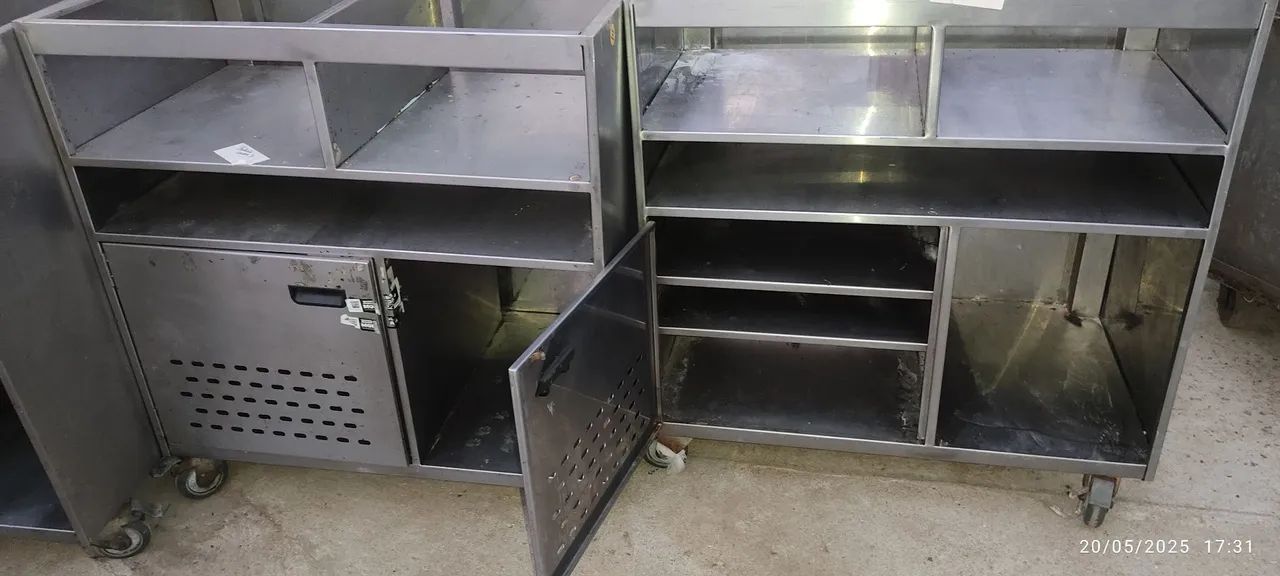 Armário inox industrial MULTUSO 90x57cm com rodas"LEIA" - Foto 2