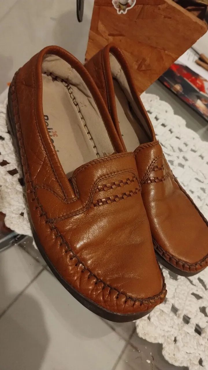 Sapatos de couro original 