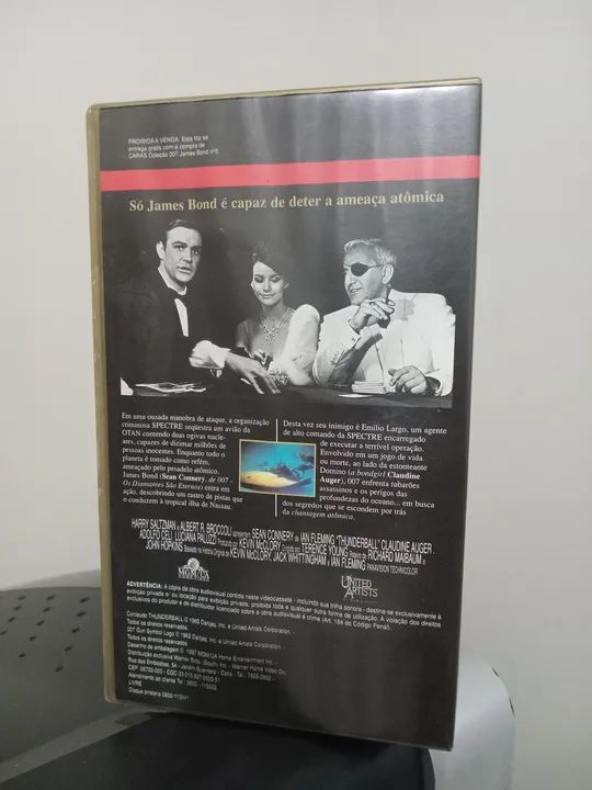 Fita VHS filme 007 Contra a Chantagem Atômica (Thunderball) - Foto 2