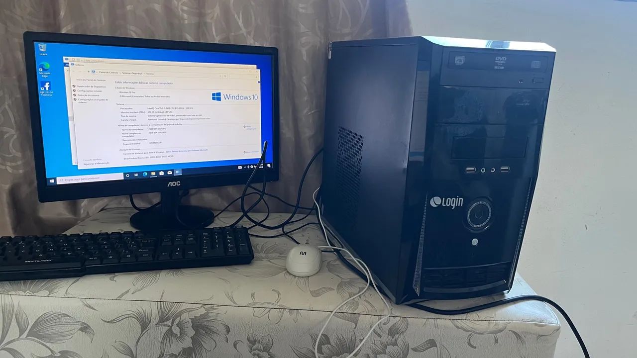 Computador completo DDR4 7 geração Corei5 4GB de memória RAM, SSD 240GB 