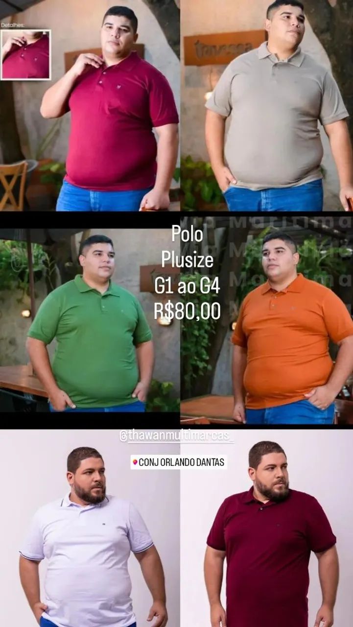 Camisa Polo Plusize G1 ao G4