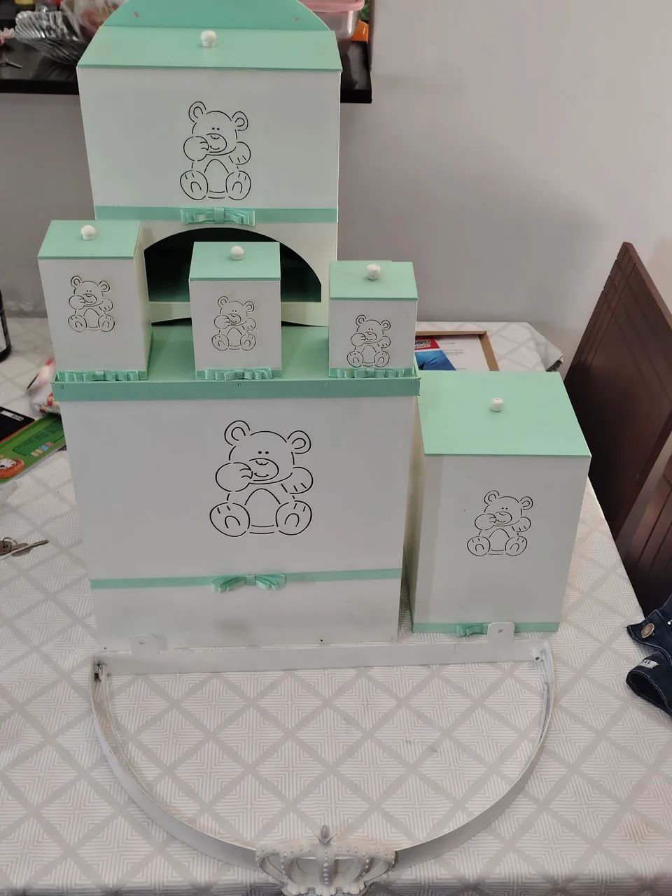 Decoração Quarto de Bebê - Dossel + Mosquiteiro + Kit Higiene - Foto 5