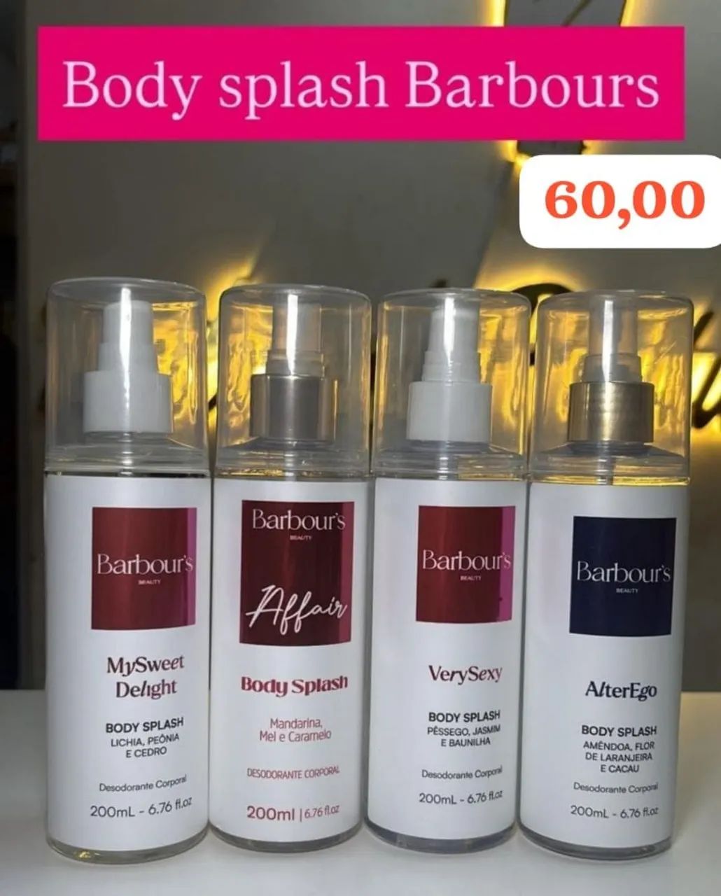 Body Splash Barbour's promoção 
