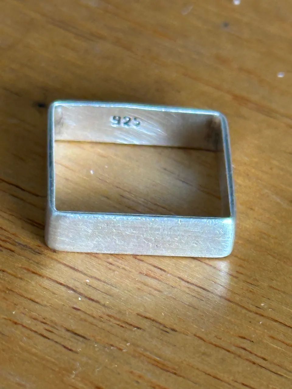 Anel prata 925 quadrado - Foto 3