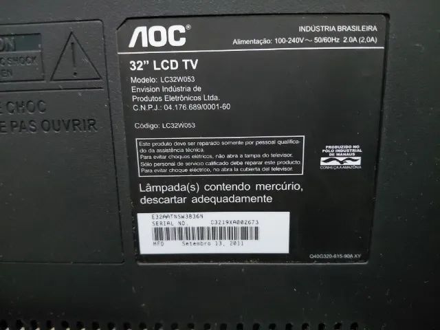 TV LCD AOC 32"  - Retirada se peças  - Foto 2