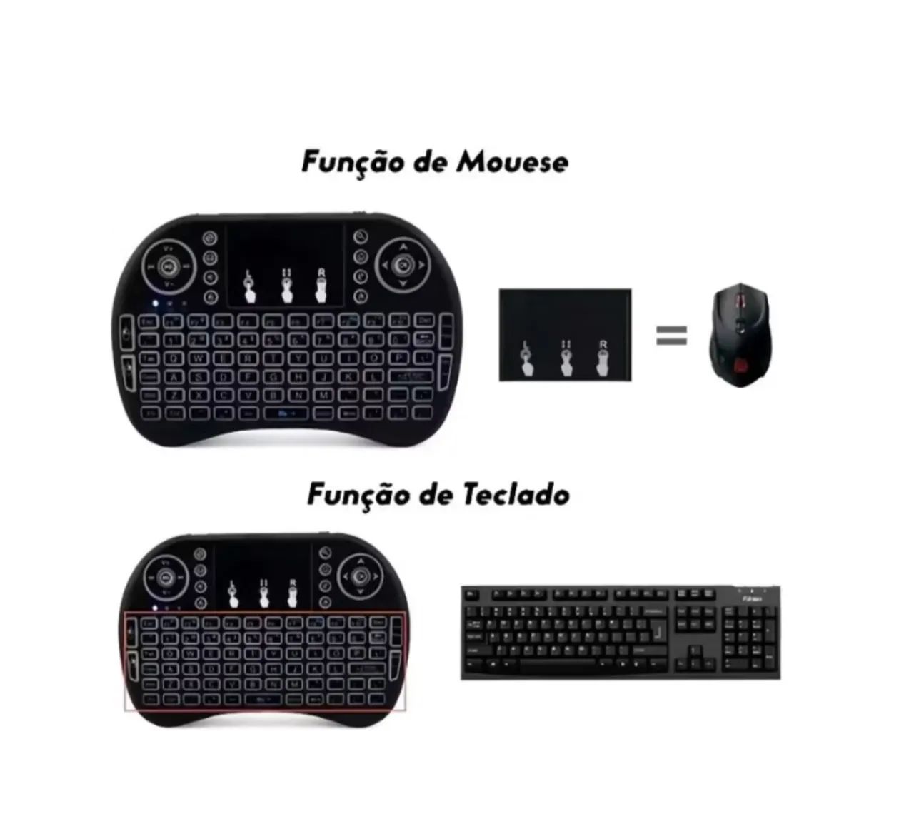 Mini Controle Teclado Bluetooth Sem Fio 