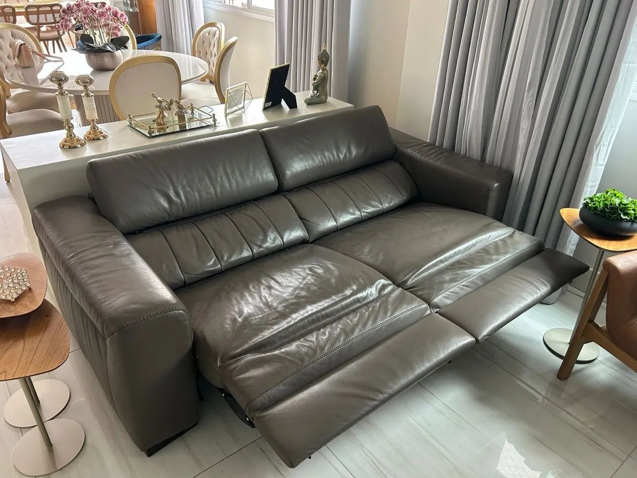 Sofá Retratil Eletrico de Couro Natuzzi Editions - Foto 3