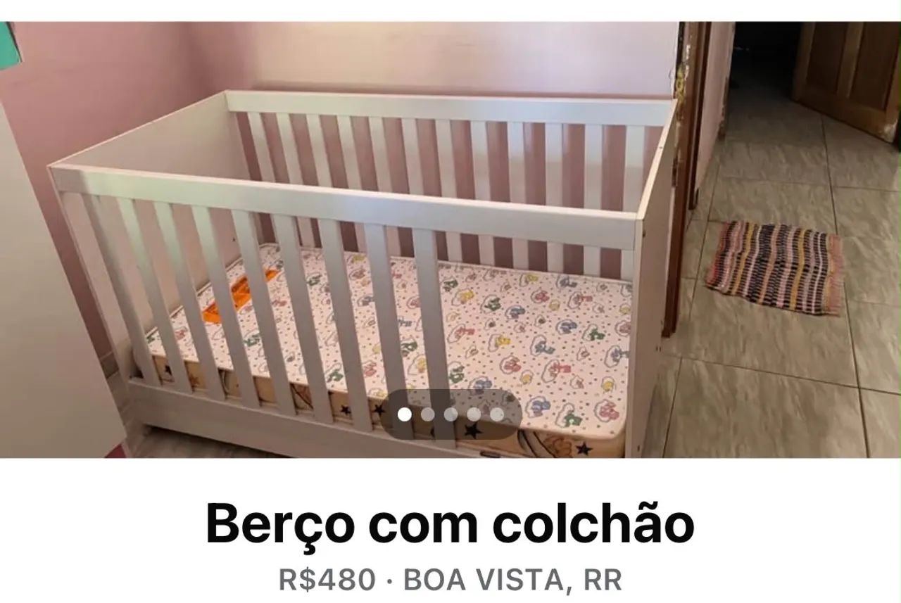 Vende um berço com colchão semi novo  - Foto 2