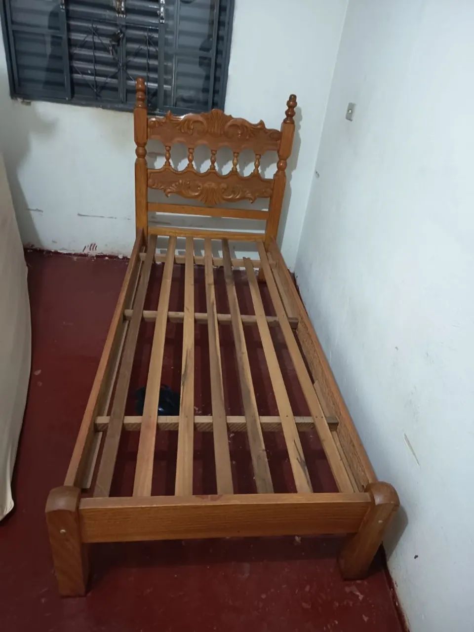 Cama Solteiro Colonial Cerejeira Maciça 