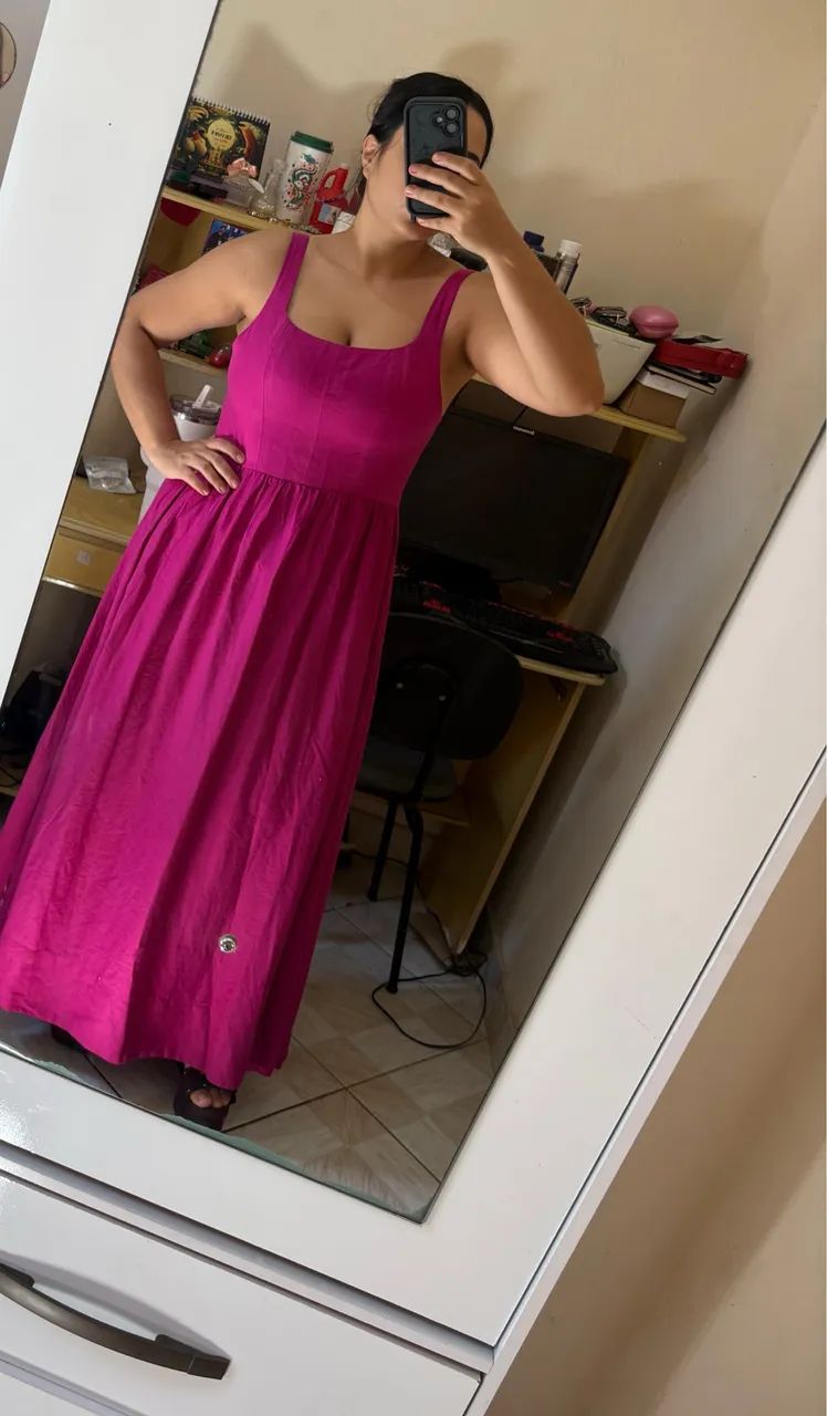 Vestido corselet rosa Farm 