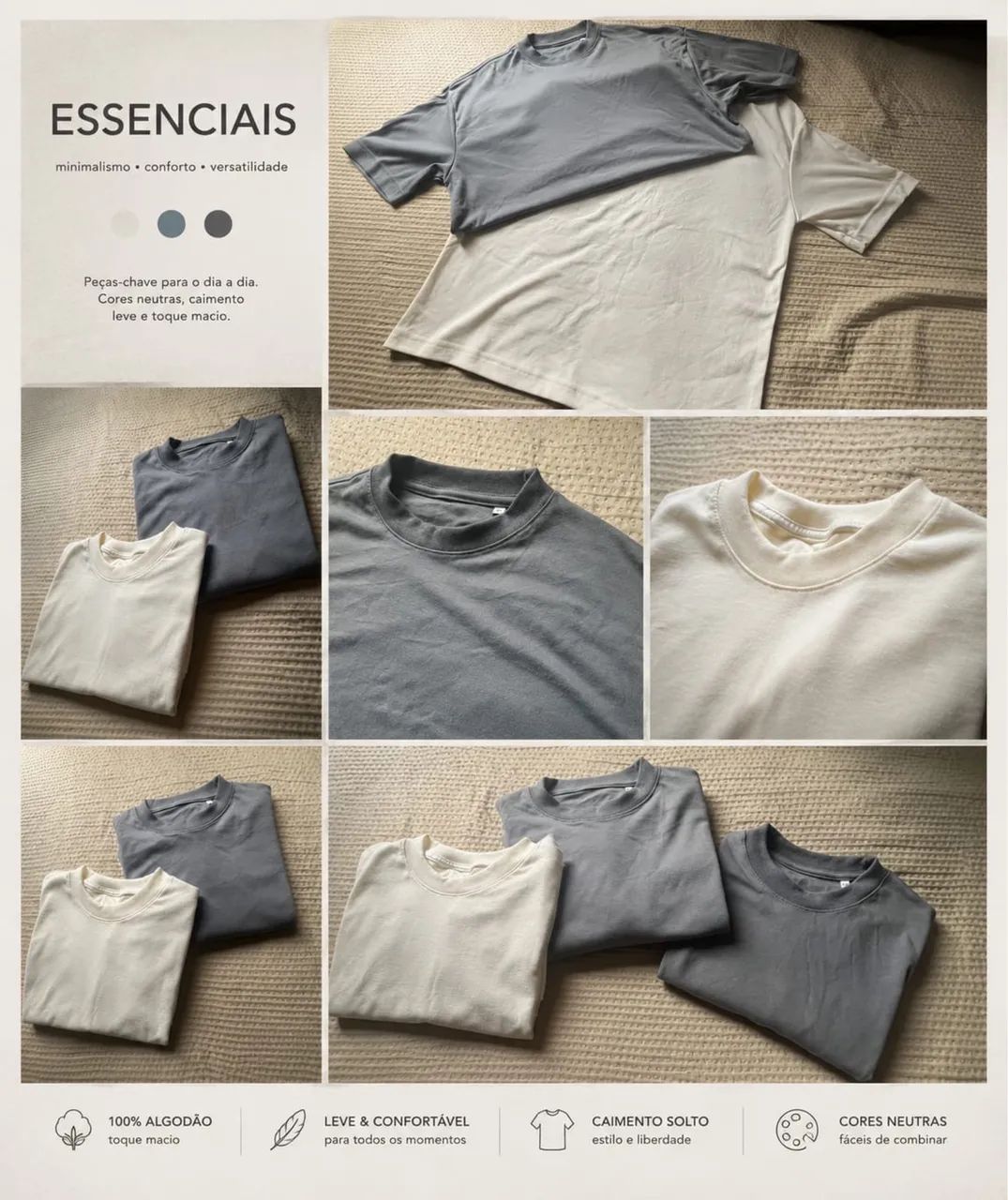 camisas oversized básicas com algodão premium (a preço de custo)  - Foto 3