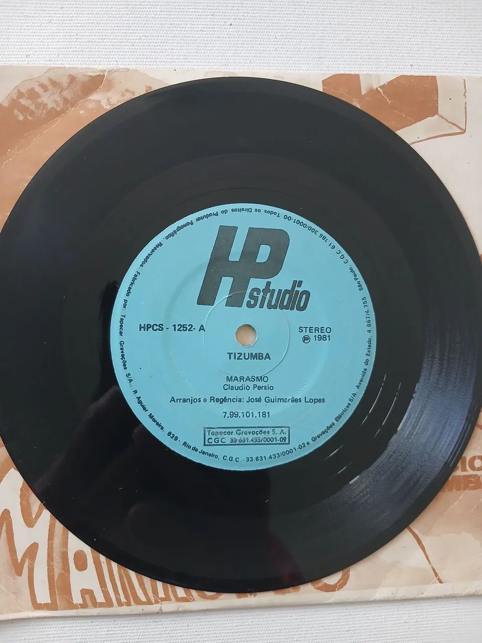 Disco vinil compacto Maurício tizumba "marasmo " 1981 usado.  - Foto 3