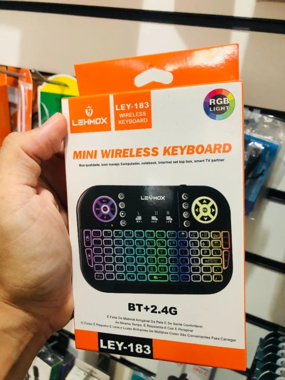 Mini Teclado/mouse sem fio p/Smart Tv, xbox, tablets etc - Foto 2