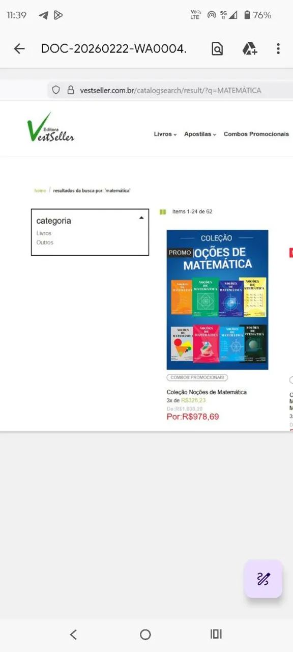 LIVROS COLEÇÃO NOÇÕES DE MATEMÁTICA - Livros e revistas - Parque