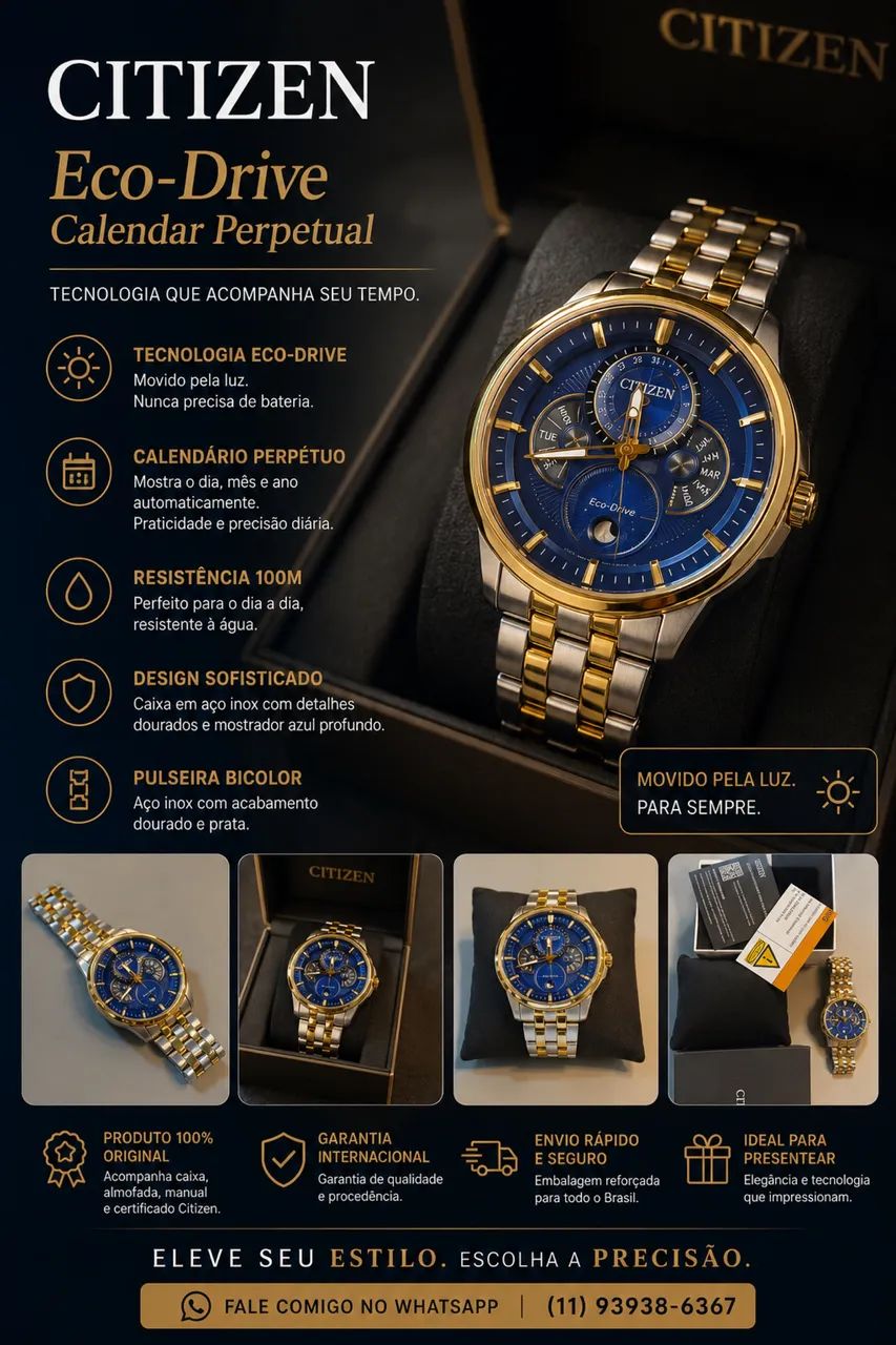 Relógio Citizen eco-drive