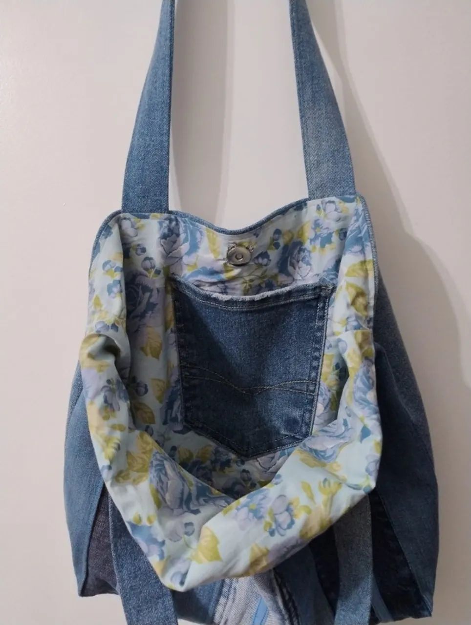 Bolsa Jeans Artesanal modelo único Cod 043 - Foto 4