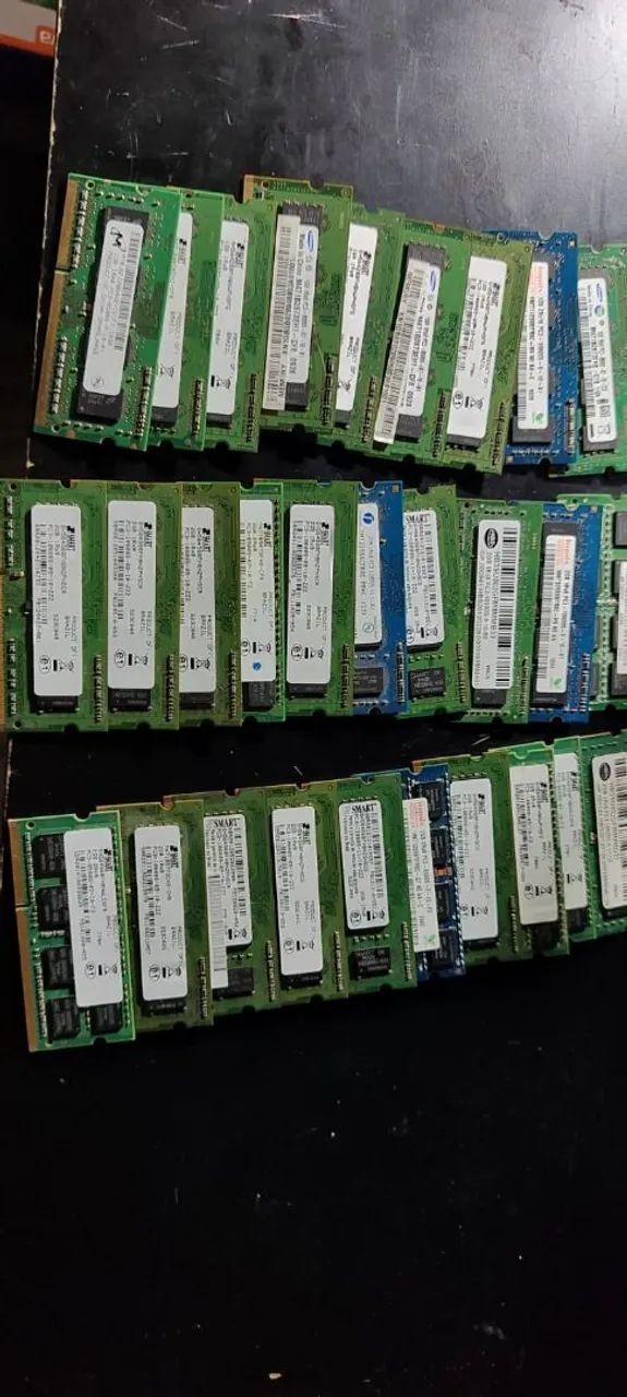 Lote 30 Memórias Notebook DDR3 - 2GB e 1GB - Foto 4