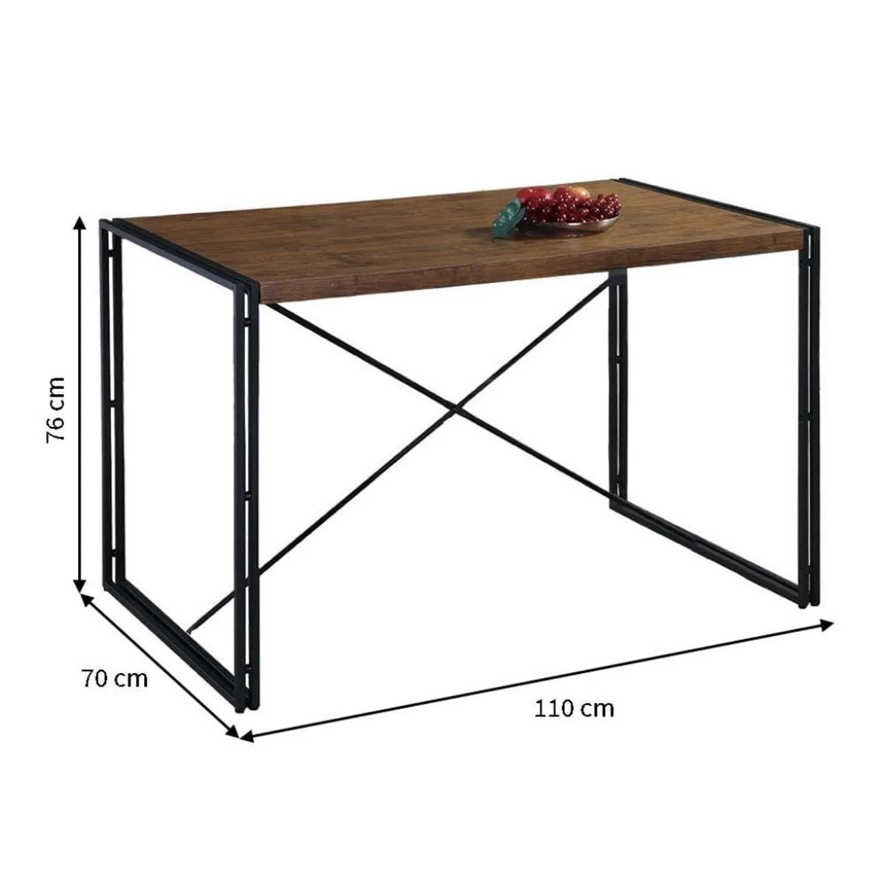Conjunto de mesa wooden com 4 cadeiras 