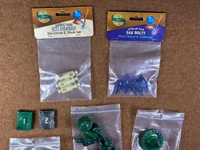Dados de RPG Mago Bruxo Feiticeiro Polyhero WIzard Set Greenflame & Burnished Bronze - Foto 3