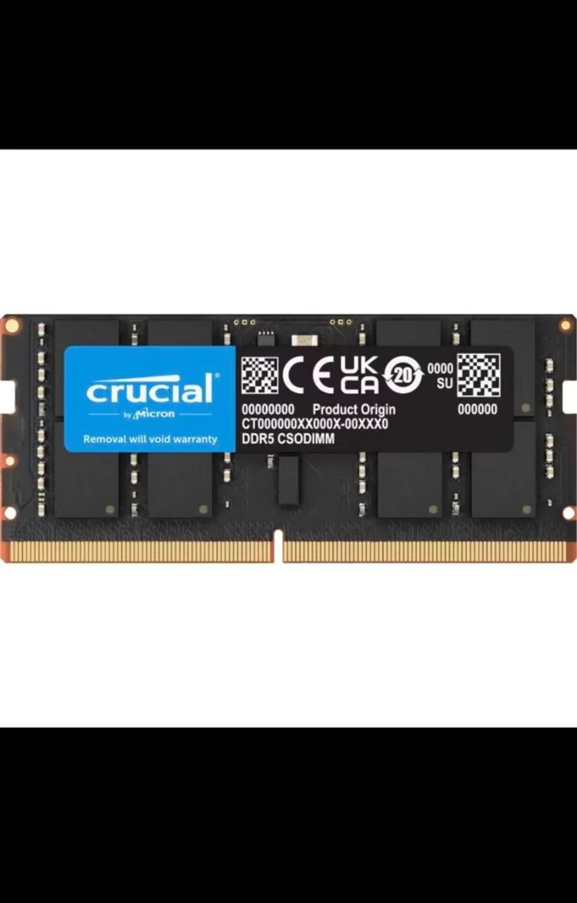 MEMÓRIA RAM DDR5  CRUCIAL 16GB 5600MHz SODIMM (NOTEBOOK) 