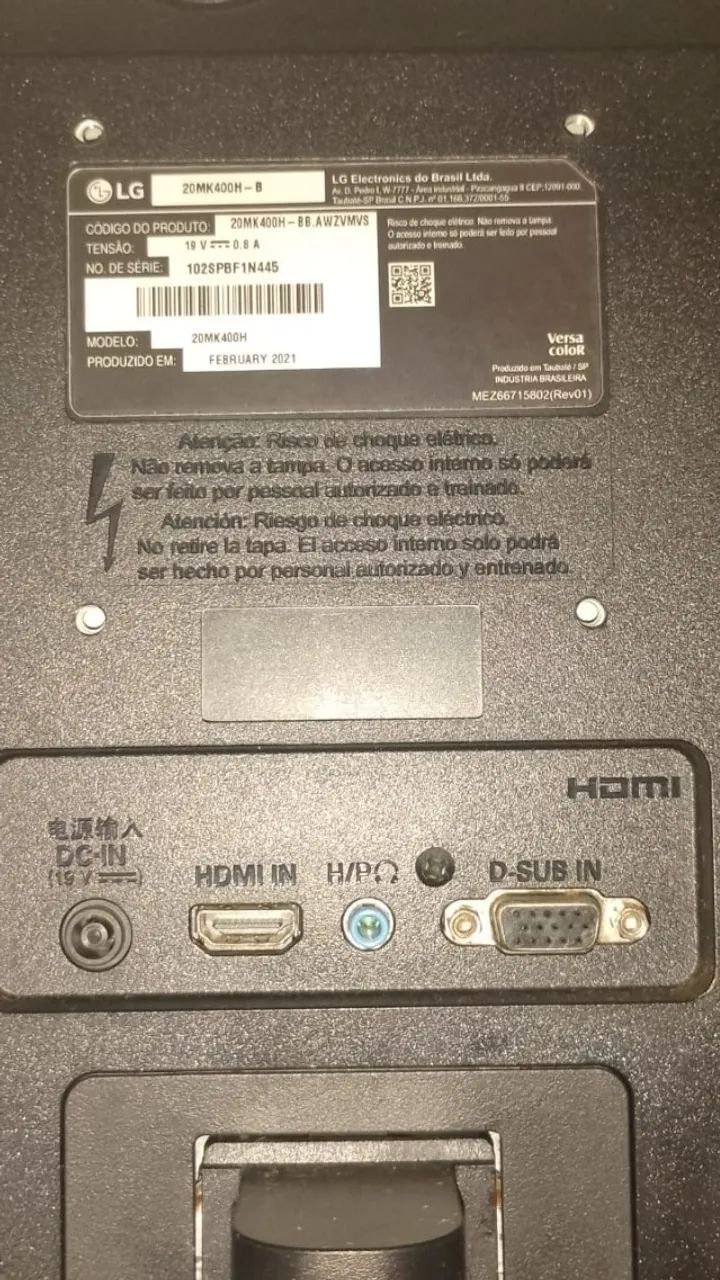 Monitor LG 20MK400H com defeito - Foto 4