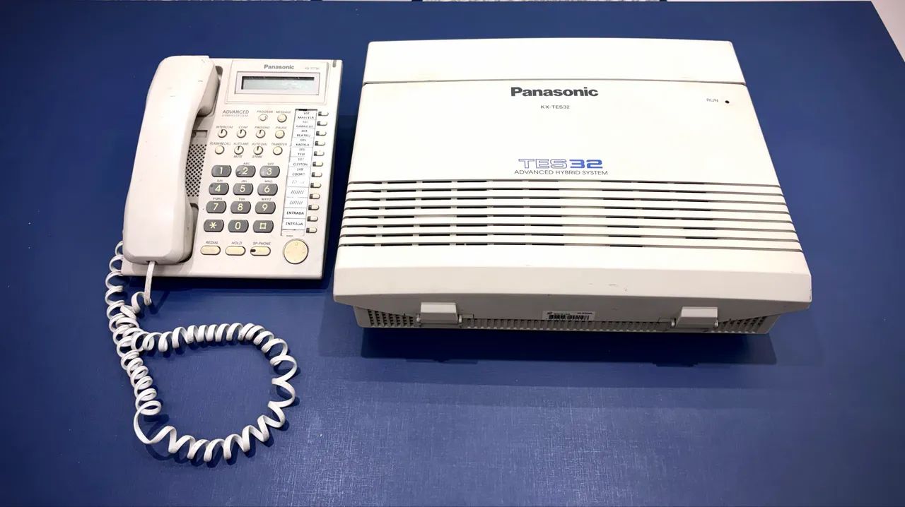 PABX Panasonic KX-TES32 + Telefone Panasonic proprietário 
