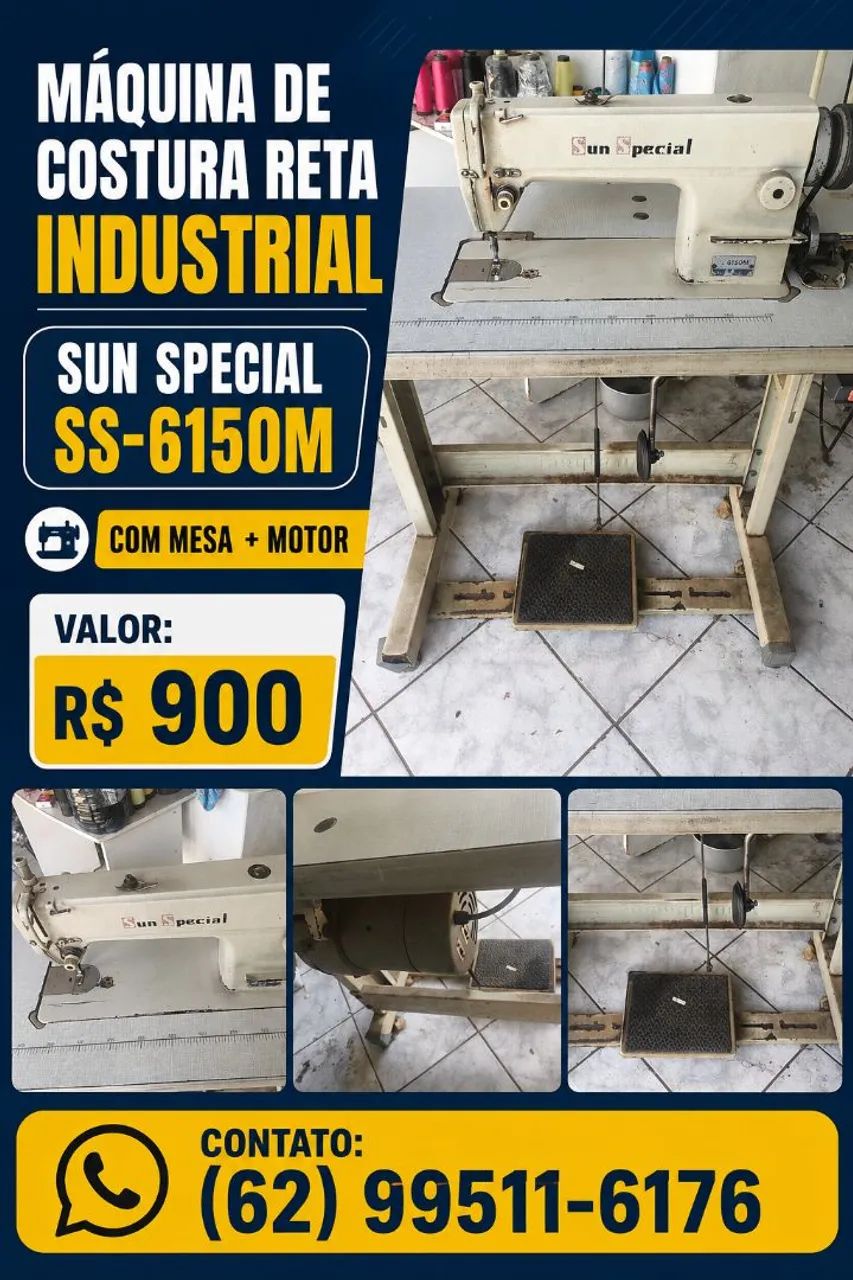 Máquina reta industrial 