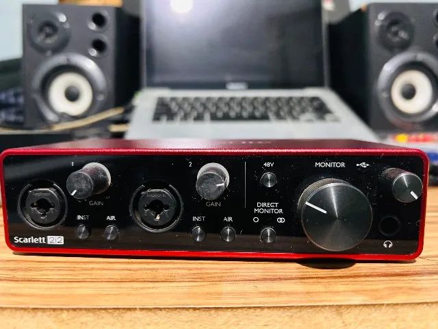 Interface De Áudio Usb Fofusrite Scarlett 2i2 Geração 3 - Foto 4