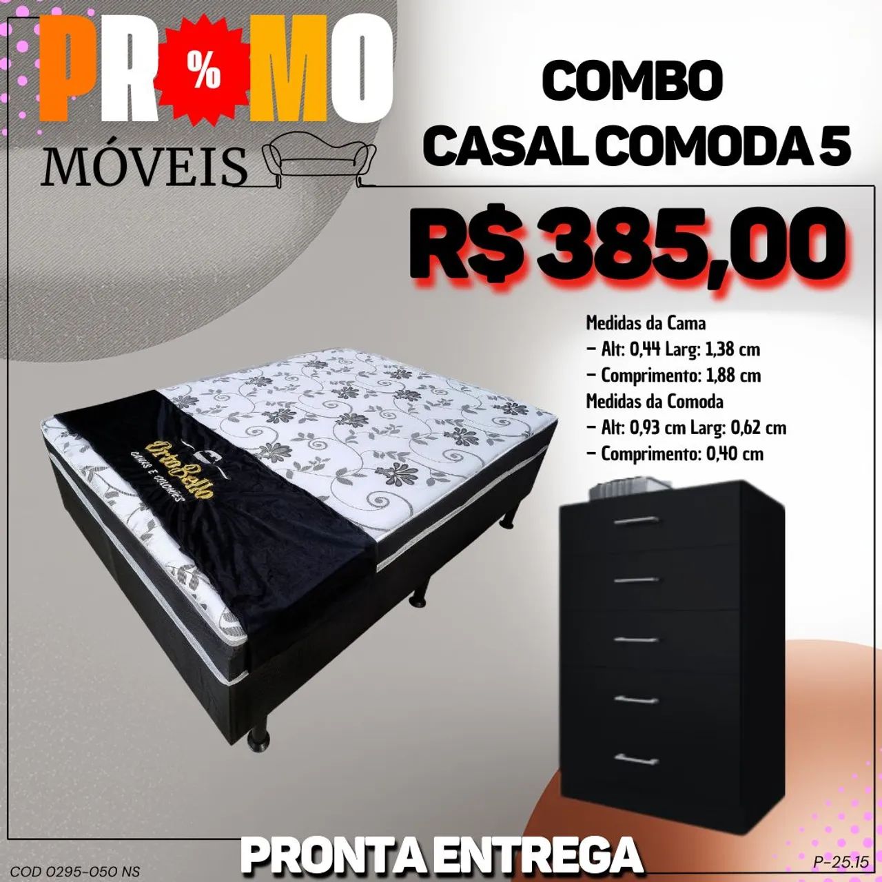 Cama box casal com cômoda - ENTREGA IMEDIATA 