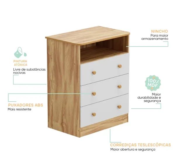 Cômoda 100% MDF Smim New - Foto 2