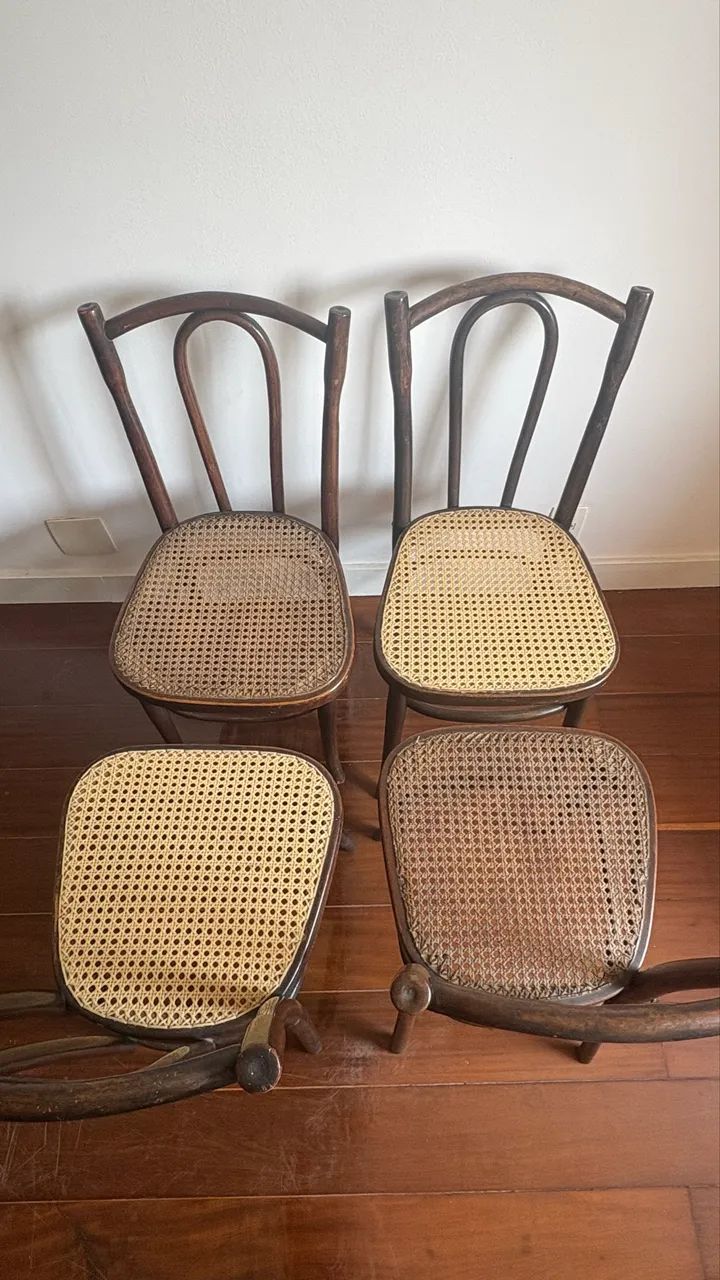 Conjunto com 4 Cadeiras austríacas estilo Thonet - Foto 2