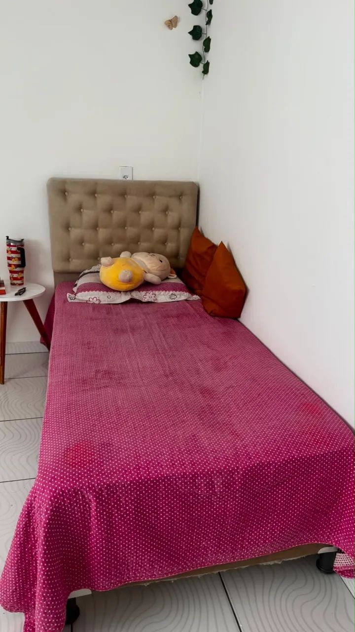 Vendo Cama de Solteiro com Cabeceira. - Foto 2