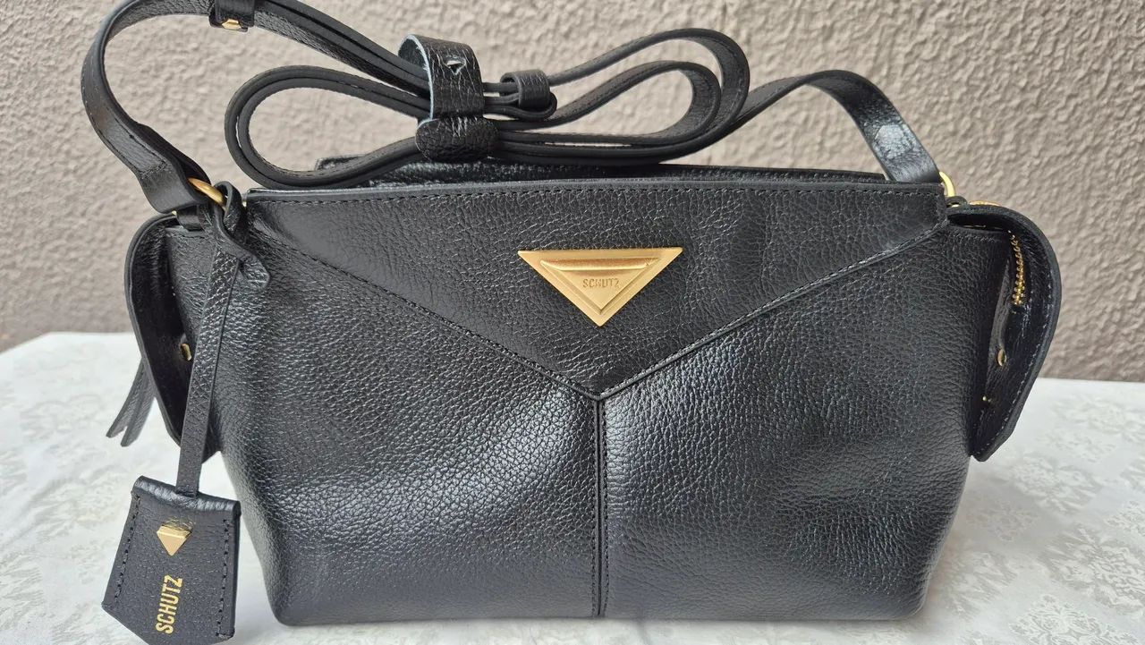 Bolsa Flother Smooth Tiracolo Preto Schutz - Foto 5