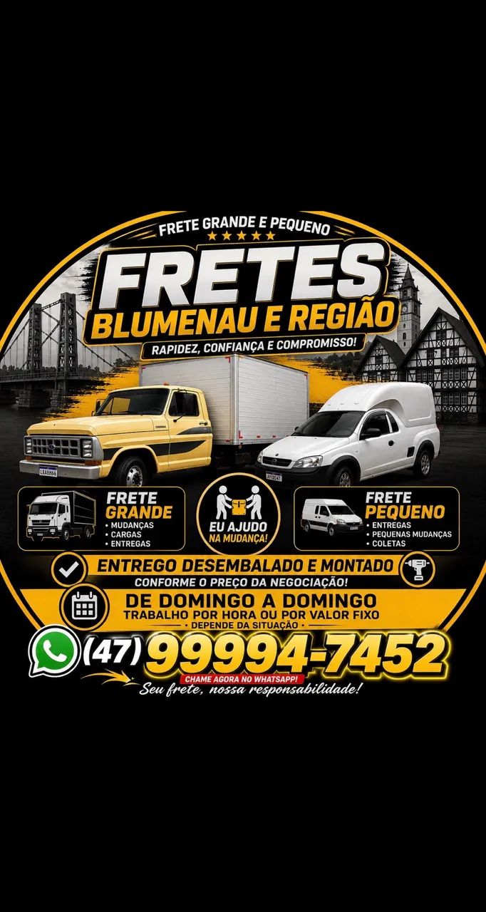 Frete e Mudanca Blumenau e região 