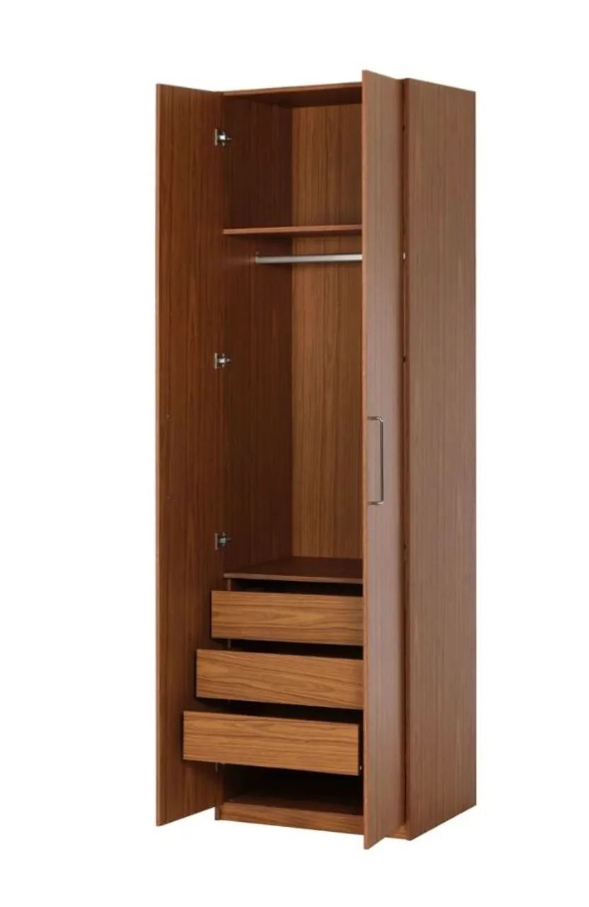 Guarda Roupa 2 portas 3 gavetas Maximus - Foto 5