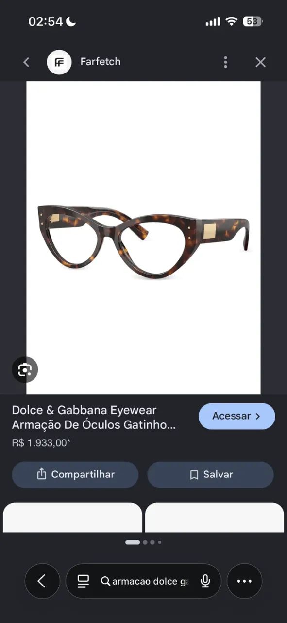 Óculos DOLCEGABANNA ORIGINAL
