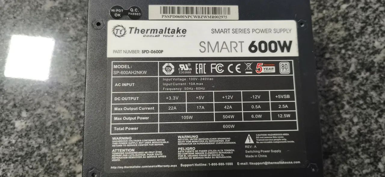 Fonte Thermaltake smart 600w - Foto 2