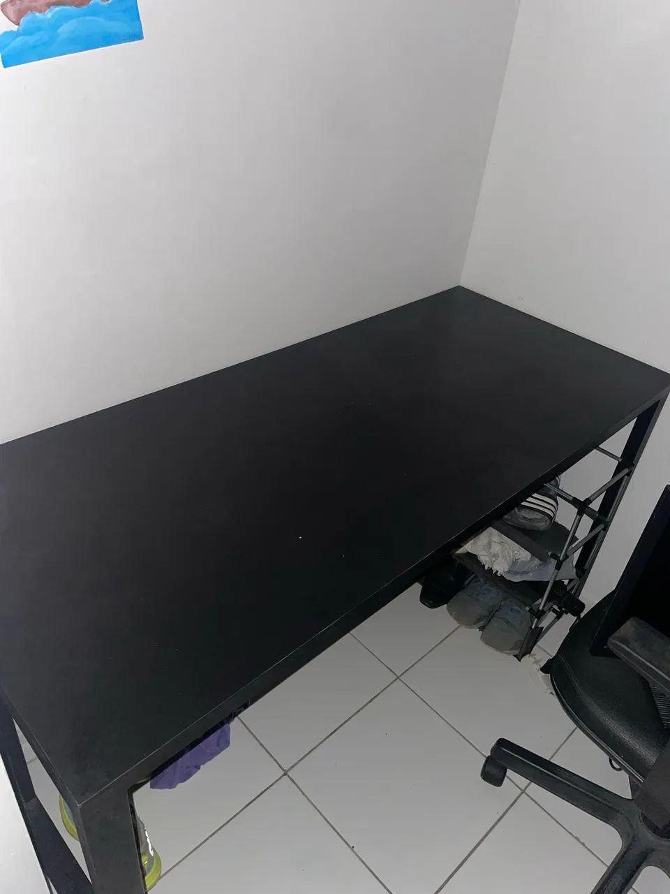 Mesa para escritório preta  - Foto 4