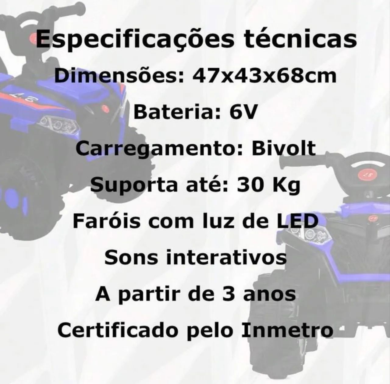 Quadrículo Elétrico Infantil 6V - Foto 4