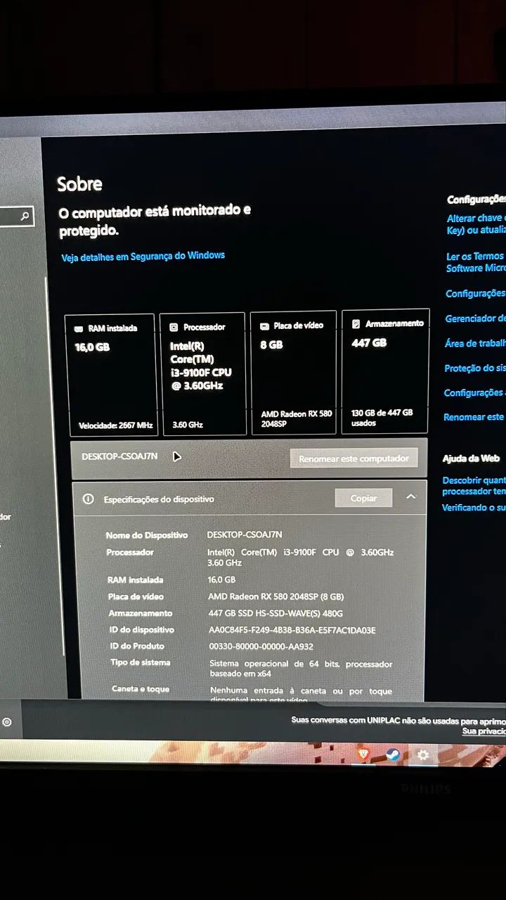 Vendo Pc gamer completo , só ligar na toma e jogar  - Foto 5