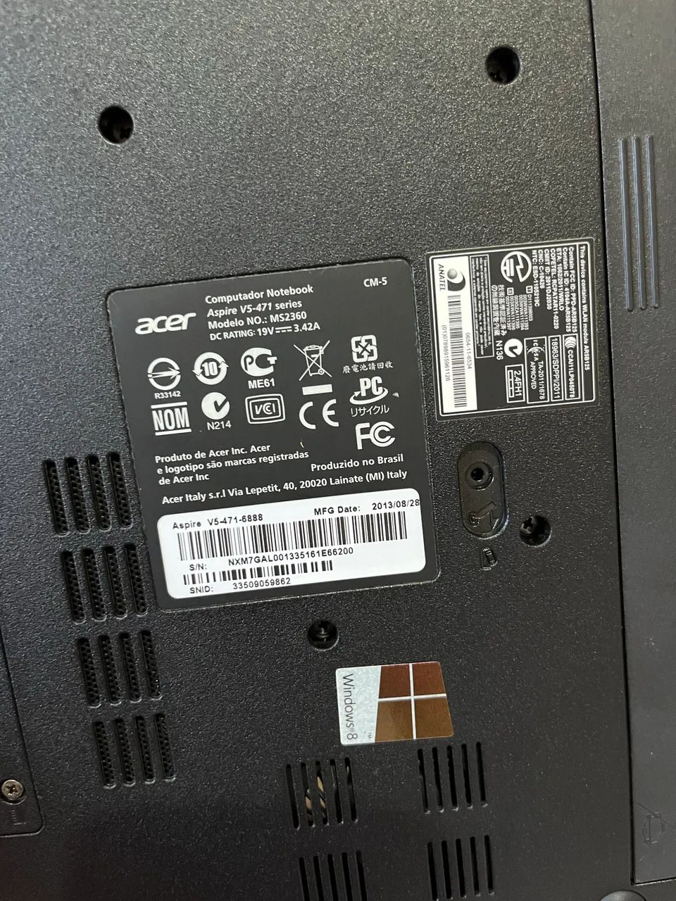 Notebook Acer Aspire V5-471 - Foto 2