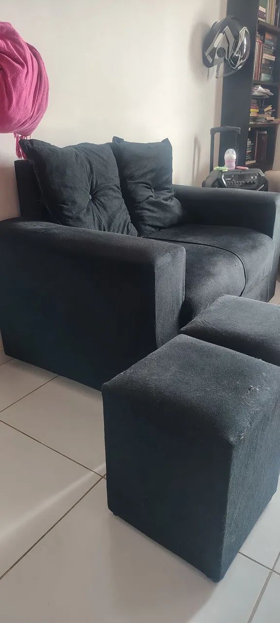 Sofá 2 lugares com puff - Foto 2