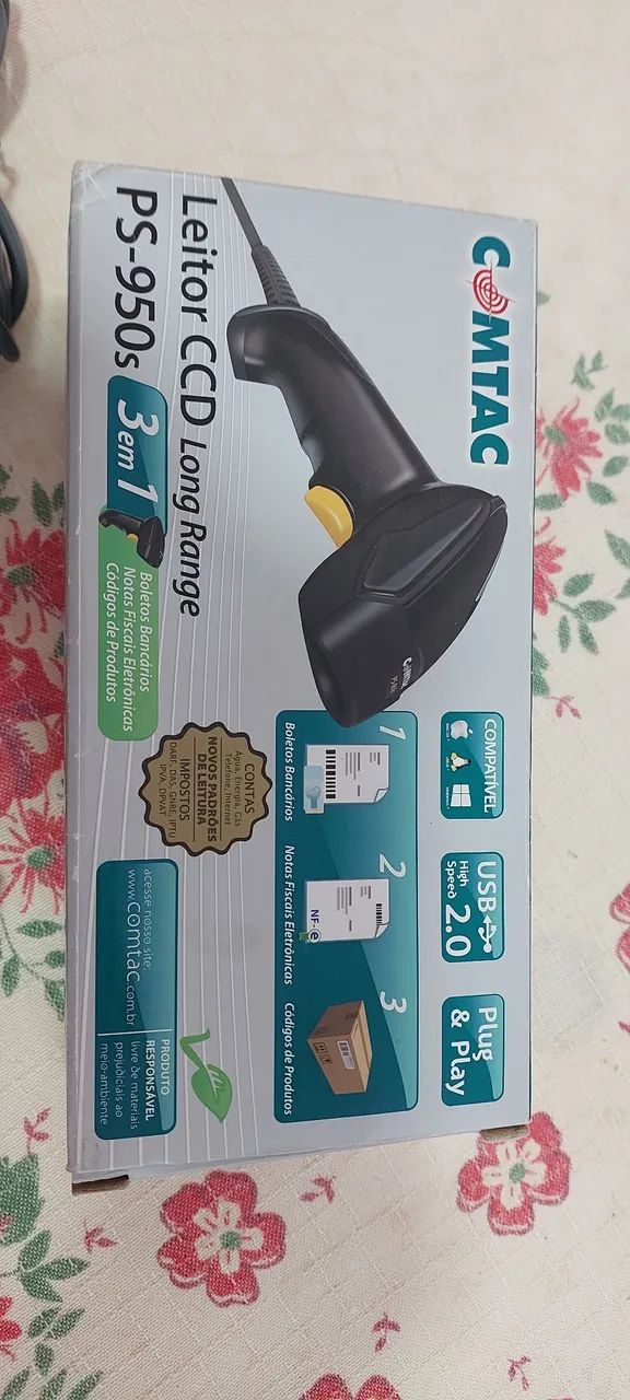 Leitor de Código de Barras Comtac PS-950s CCD (Lê Boletos, NF-e e Produtos) - Foto 2