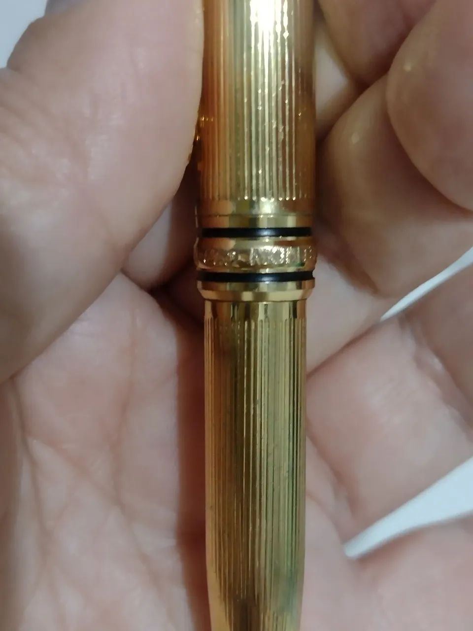 Caneta esferográfica Montblanc germany dourada  - Foto 2